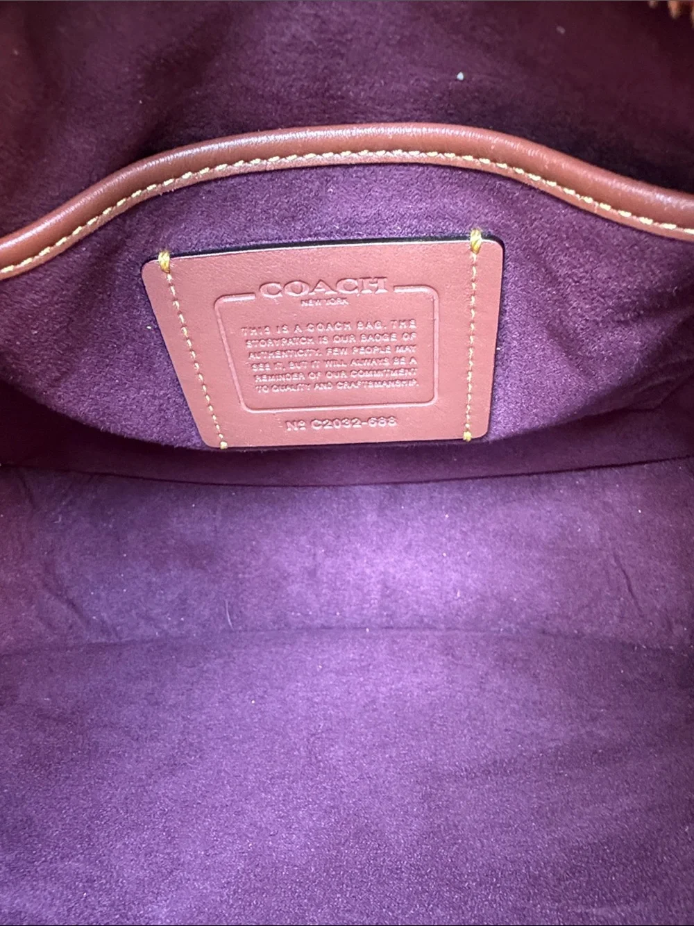 Coach Emory 1941 Collection Crossbody Colorblock Red Apple Glovetanned leather